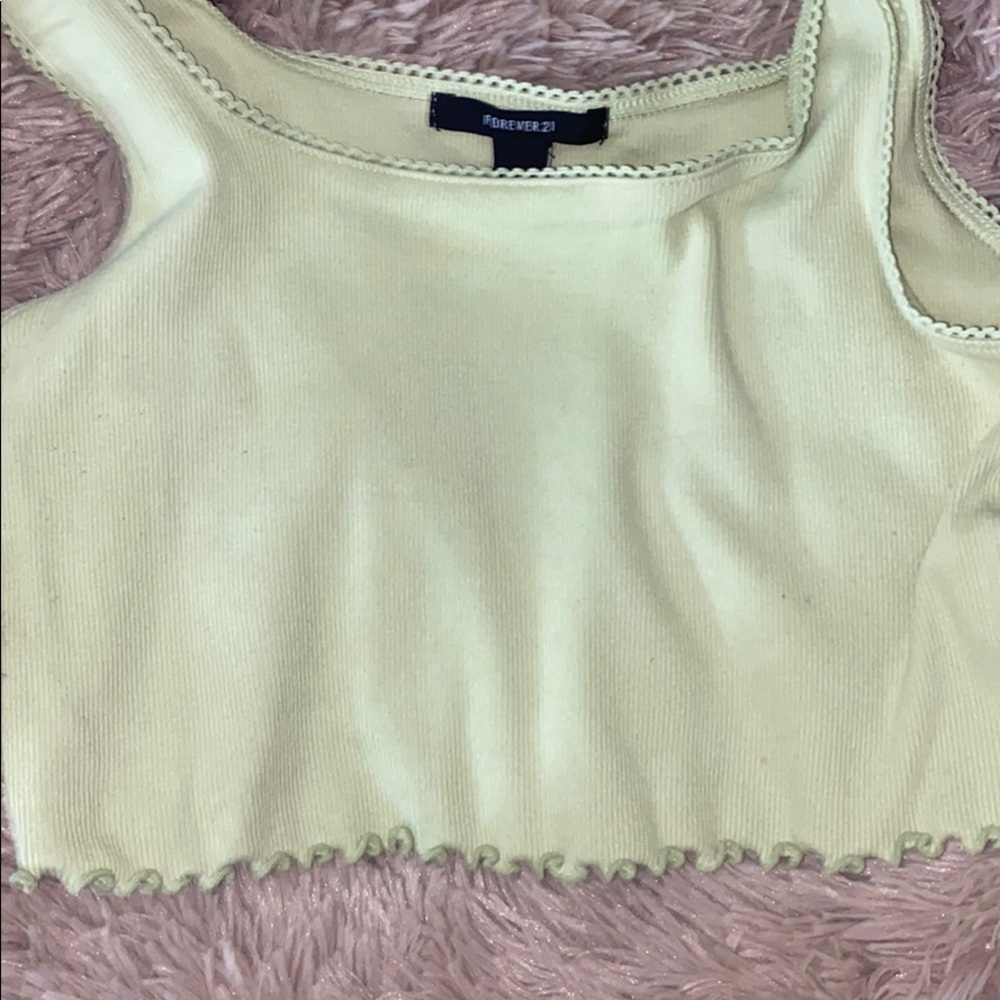 Pastel green cropped top